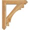 Ekena Millwork Merced Arts and Crafts Rough Sawn Bracket w/ Offset Brace, Western Red Cedar, 6"W x 26"D x 30"H BKT0604X26X30MRC03RWR - alternate 4